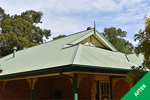 Aberfoyle Park - Colorbond roof restoration - Mist Green - painted roof - 2