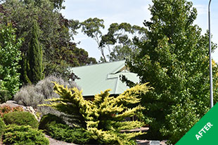 Aberfoyle Park - Colorbond roof restoration - Mist Green - painted roof