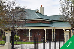 Cheltenham- Colorbond roof painting - Caulfield Green Acratex - painted - 1