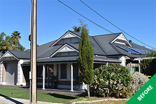 Flinders Park - Colorbond roof painting - Faded Monument -before 2