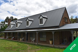 Forreston - Metal roof restoration - Woodland Grey satin Dulux Acratex -painted 1