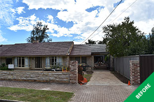 Glenelg East - concrete tile roof restoration - Gun Metal Grey Cool Roof - before restoration 2