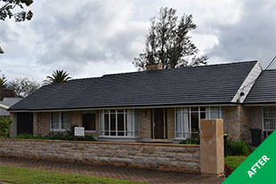 Glenelg East - concrete tile roof restoration - Gun Metal Grey Cool Roof -painted roof 1