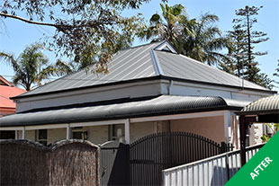 Glenelg - Iron roof painting - Monument satin Dulux Acratex - painted 1