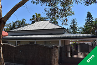 Glenelg - Iron roof painting - Monument satin Dulux Acratex - painted 2