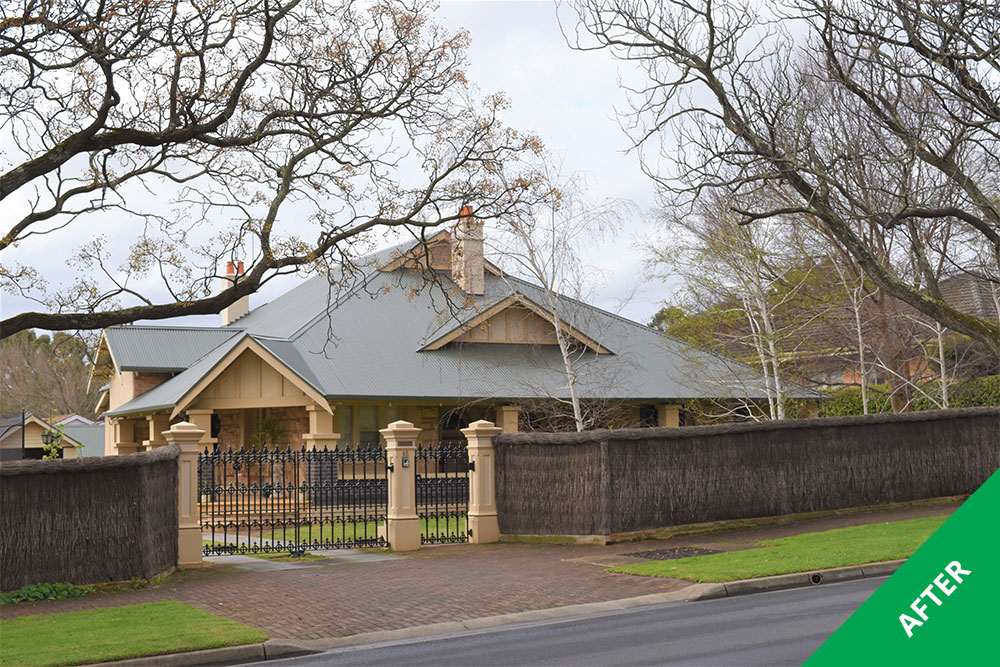 Glenunga- colorbond roof painting- Slate Grey Acratex Cool Roof -painted 1