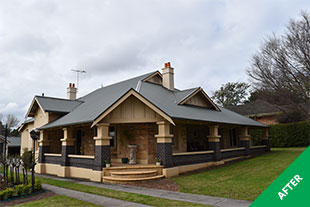 Glenunga- colorbond roof painting- Slate Grey Acratex Cool Roof -painted 2