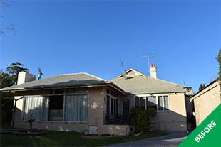 Glenunga- colorbond roof painting- Slate Grey -before 2