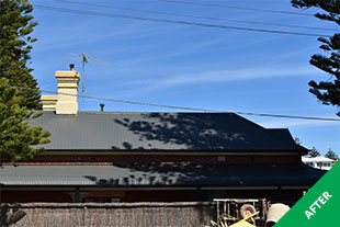 Grange - tin roof restoration - Woodland Grey Dulux Acratex -painted 3