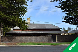 Grange - tin roof restoration - Zincalume steel roof -before 3