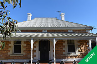 St Peters - Metal roof painting -before 1