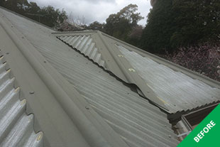 Tea Tree Gully- Colorbond roof restoration- faded Slate Grey - before 3