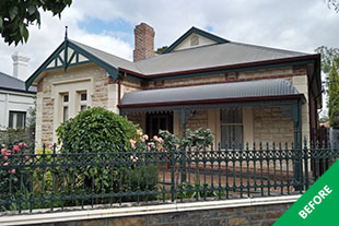 Wayville - metal roof painting- Slate Grey Colorbond -before 1