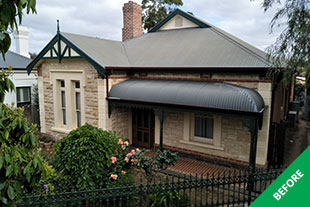 Wayville - metal roof painting- Slate Grey Colorbond -before 2